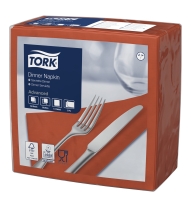 Servetten Tork Dinner Advanced 39x39cm Terracotta 2lg. 4-vouw (478763)